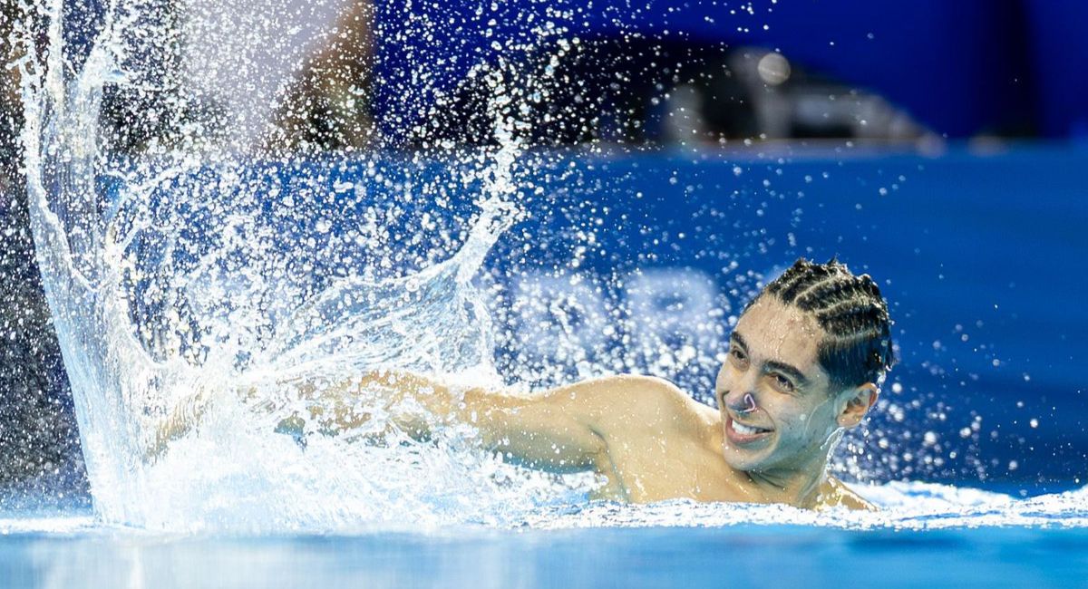 ¡Medalla de oro! Diego Villalobos se sube a lo más alto del podio en el Panamericano de Natación Artística en Chile