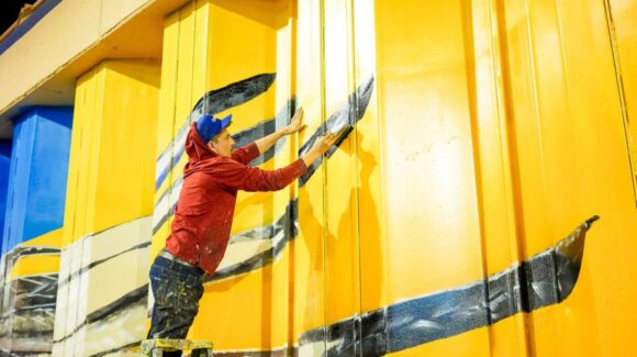 Avanza intervención mural en el paso desnivel de Colosio y Solidaridad en Hermosillo