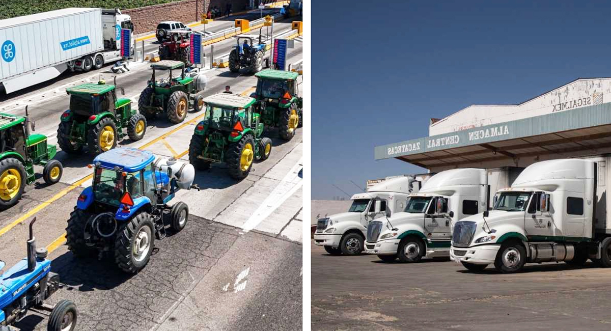 Transportitos y agricultores bloquearon carreteras en diferentes entidades de México