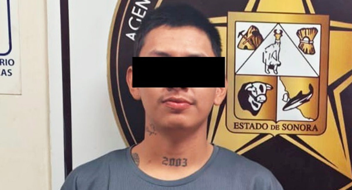 El hombre detenido por violencia familiar, Brayan Isaac 'N', de 22 años de edad