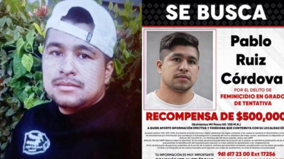 Capturan en Chiapas a acusado de cortarle las manos a su expareja; recompensa de 500mp será para ella