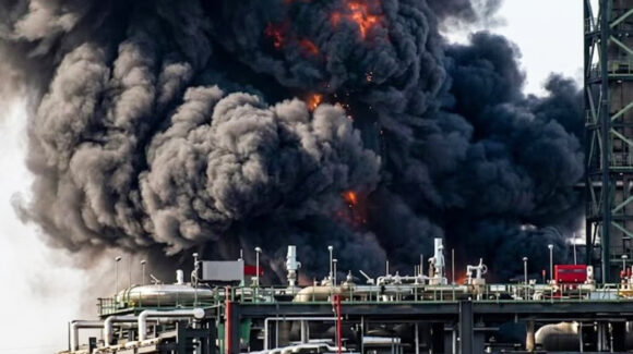 Alerta en Dos Bocas: Fuerte incendio en la refinería desata movilización de equipos de emergencia