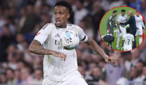 Éder Militão enciende las alarmas del Real Madrid; tuvo que salir de cambio con aparente lesión muscular
