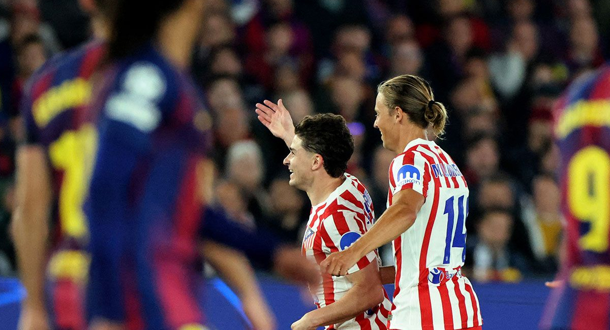 El Atlético de Madrid venció al Barcelona en la ida de los cuartos de la Champions League