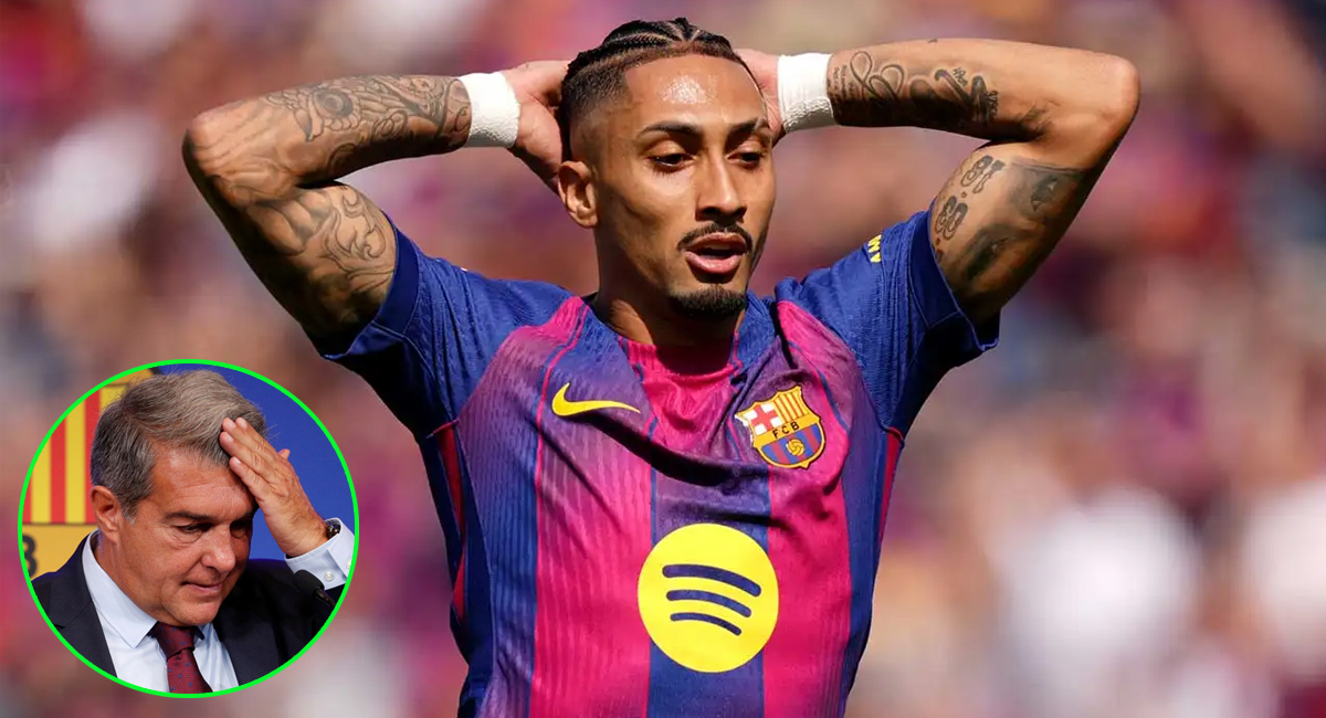 El presidente del Barcelona responsabilizó a la FIFA por la lesión de Raphinha