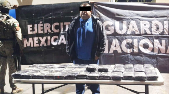 Sorprenden a chofer de tráiler con 70 kilos de cocaína en puesto militar de Sonora; iba para Tijuana