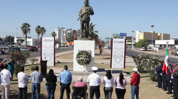 Yaquis y autoridades conmemoran aniversario luctuoso de José María Leyva Pérez ‘Cajeme’