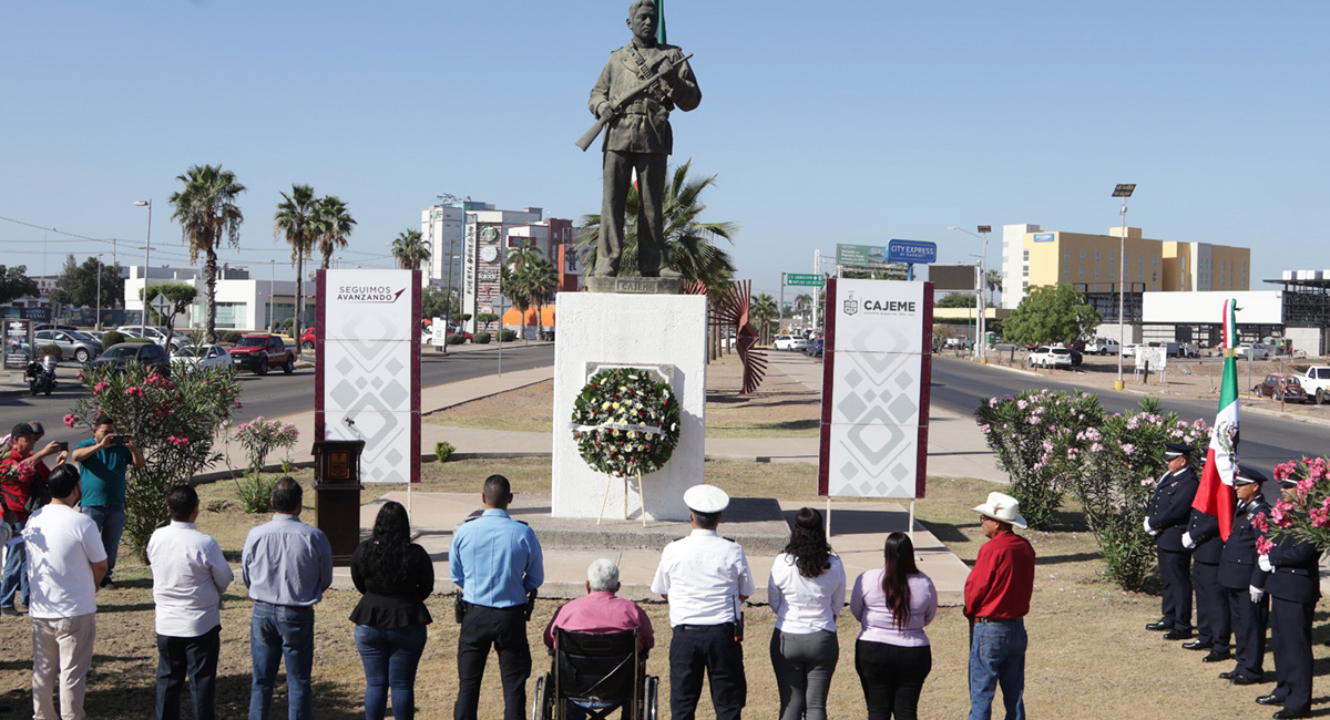 Yaquis y autoridades conmemoran aniversario luctuoso de José María Leyva Pérez 'Cajeme'