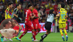 Helinho pierde la cabeza luego de ser expulsado y comienza campal entre América y Toluca