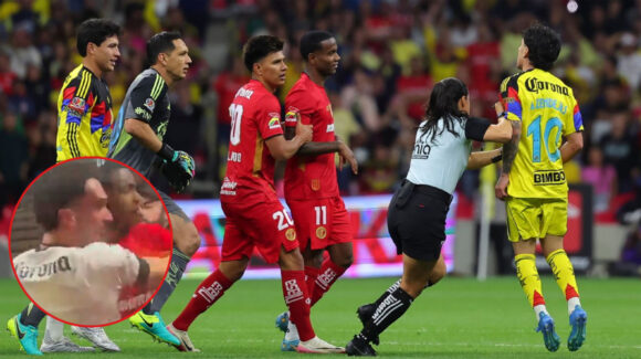 Helinho pierde la cabeza luego de ser expulsado y comienza campal entre América y Toluca