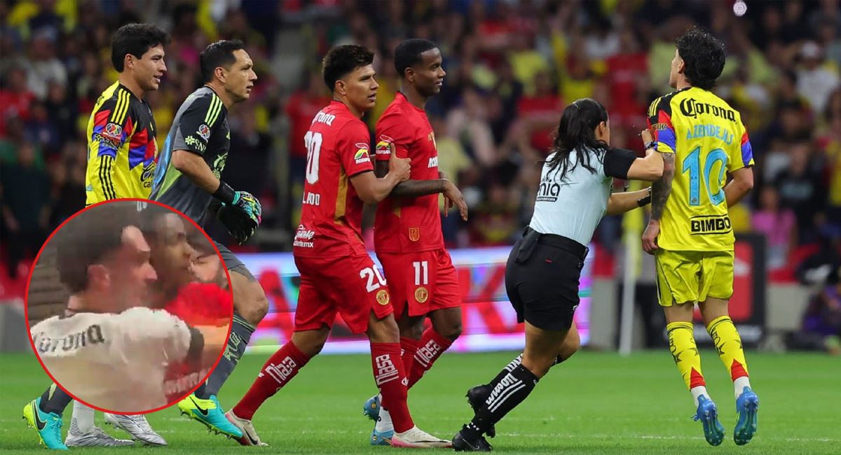 La expulsión de Helinho desató una pelea campal entre América y Toluca que finalizó en vestidores