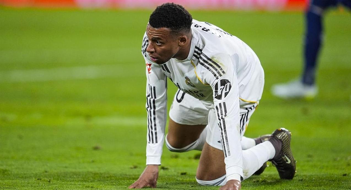 La lesión de Mbappé complicará más al Real Madrid en su pelea para alcanzar el título de LaLiga