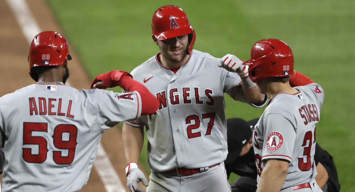 Los Angels aplastaron a Yankees con una ofensiva comandada por Jo Adell y Oswald Peraza