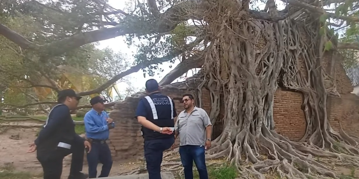 Servicios Públicos y Protección Civil inspeccionando el área