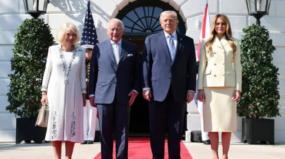 Rey Carlos III rompe en llanto en discurso en evento de La Casa Blanca al visitar a Donald Trump