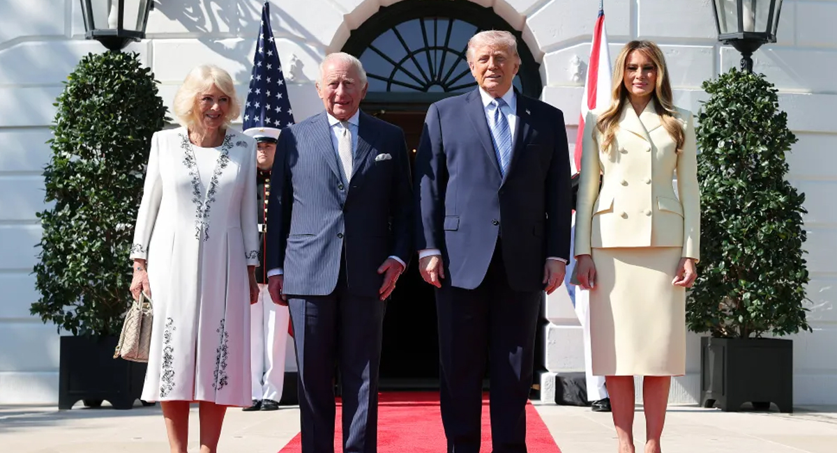 Rey Carlos III rompe en llanto en discurso durante visita a Donald Trump en Estados Unidos