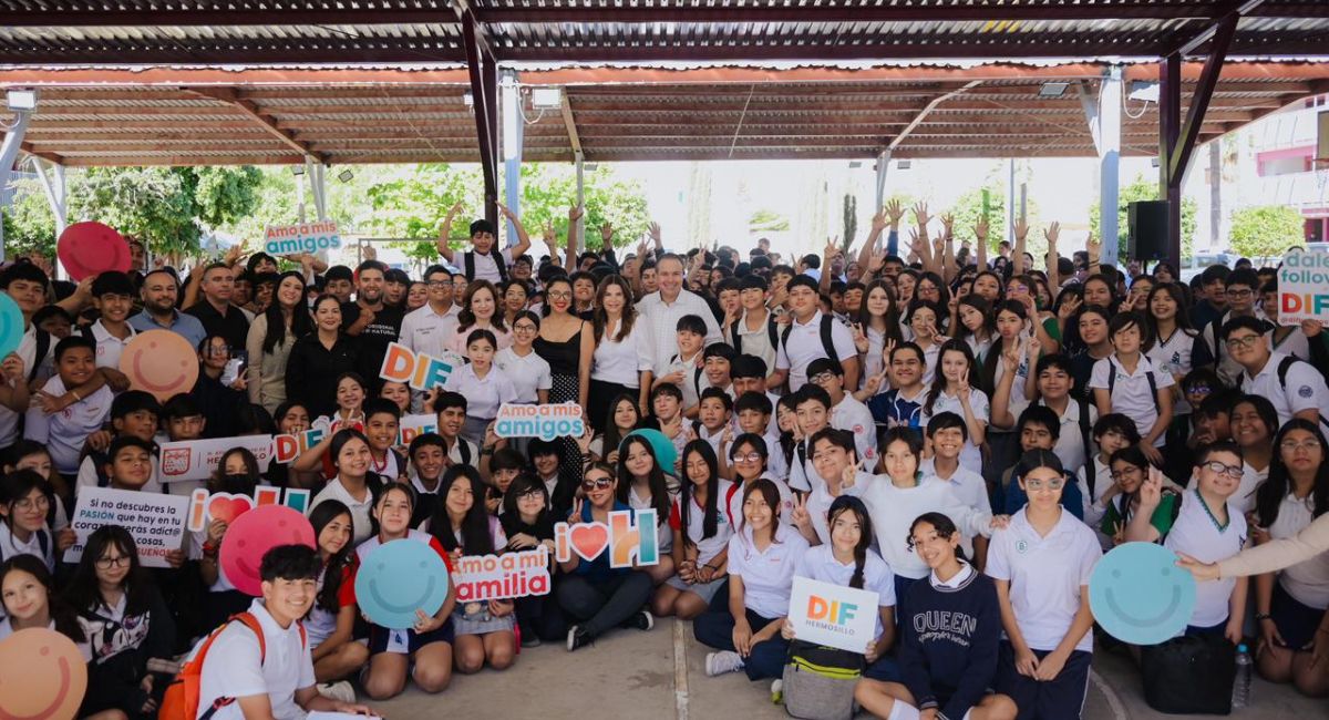 'Toño' Astiazarán y Patty Ruibal refuerzan prevención de adicciones en más de mil estudiantes de secundaria  