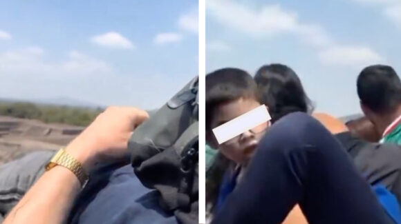 VIDEO: Así fue el tenso momento en que el agresor de Teotihuacán tomó a turistas como rehenes