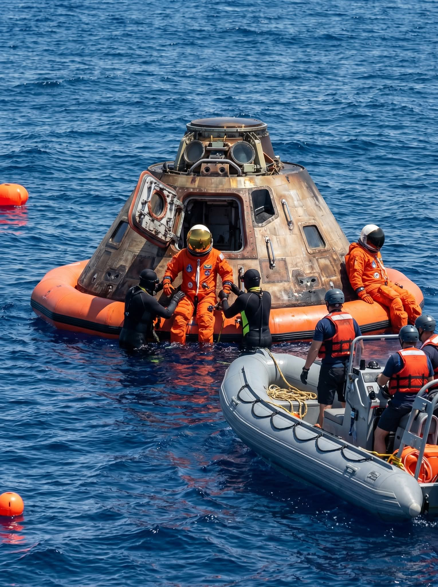 Así se vivió el aterrizaje de los astronautas de la cápsula Orión de la Misión Artemis II