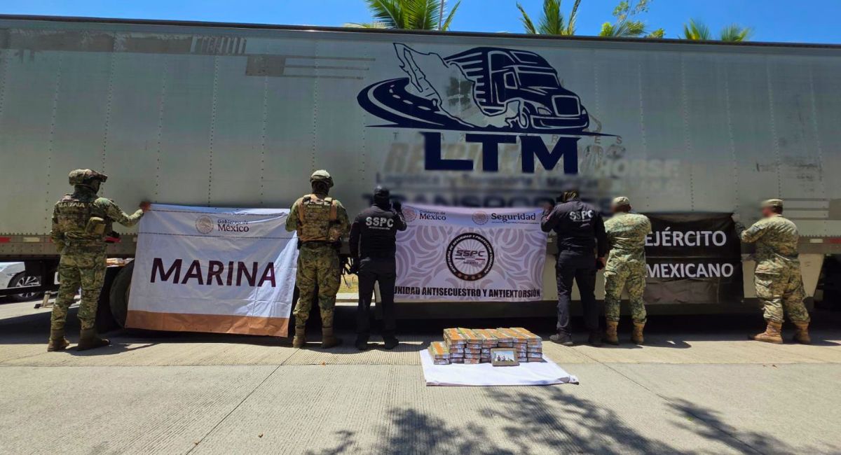 Aseguran droga en tractocamión en Colima durante operativo