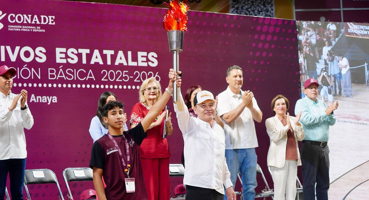 Alfonso Durazo Montaño inaugura los Juegos Deportivos Estatales Escolares de la Educación Básica