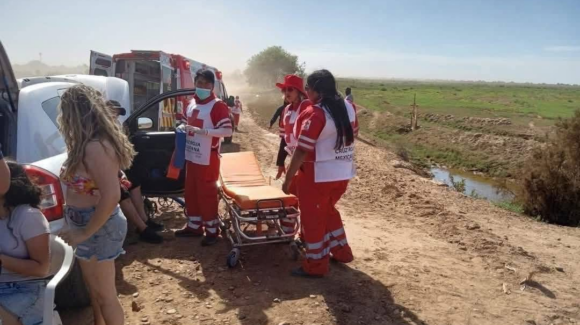 Fuerte accidente vial deja seis heridos en Etchojoa, entre ellos tres menores de edad