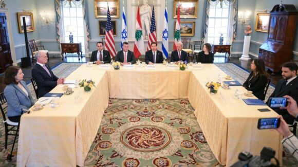 Israel y Líbano acuerdan iniciar negociaciones directas tras reunión en Washington, Estados Unidos