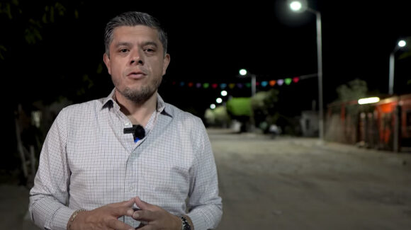 Alcalde Alberto Vázquez acelera modernización del alumbrado en Huatabampo; hay 60% de avance
