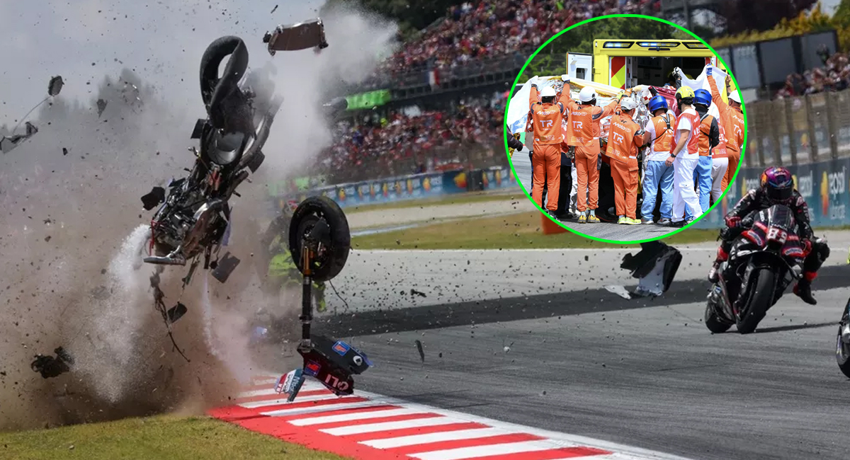 Álex Márquez sufrió un fuerte accidente en el GP de Cataluña donde presentó dos fracturas