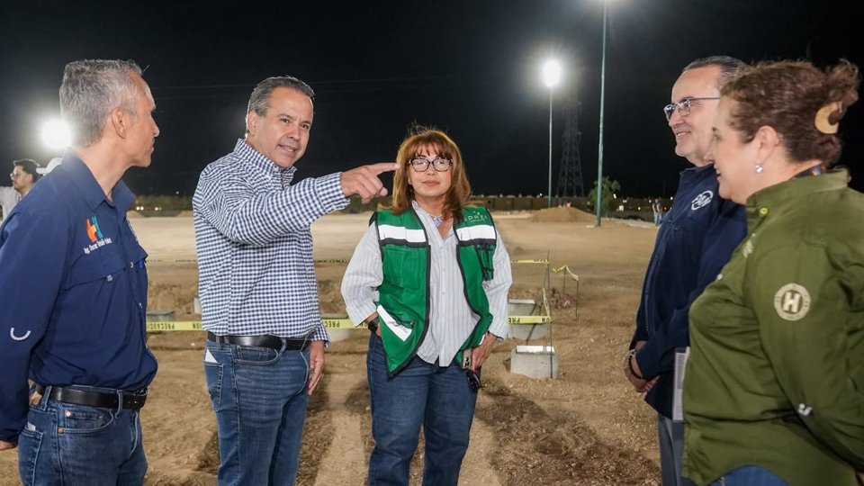 Antonio Astiazarán supervisa avances del Cárcamo del Norte en Hermosillo