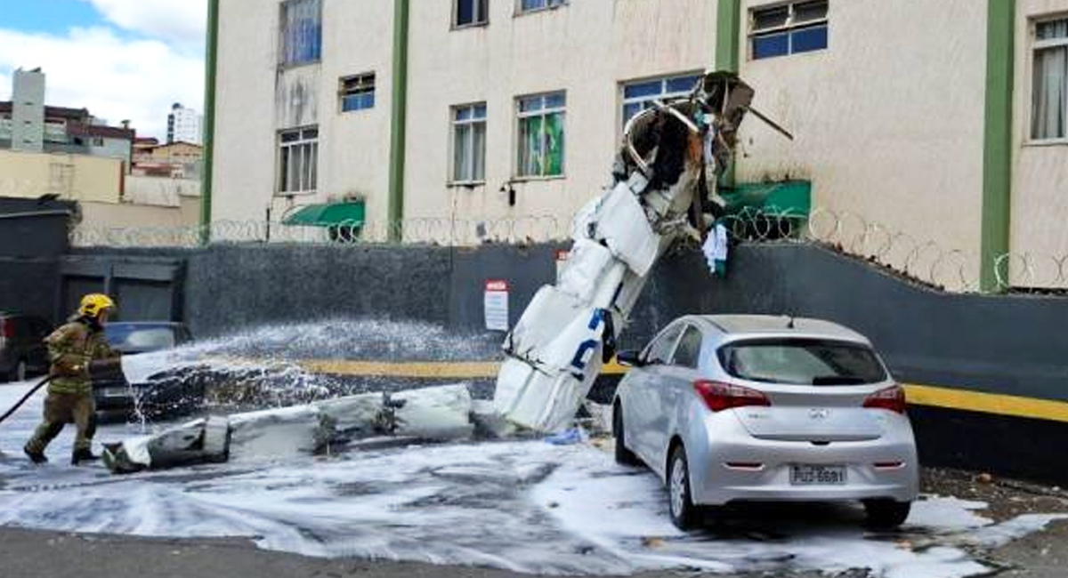 VIDEO: Aeronave se estrella directo contra edificio y deja dos personas fallecidas en Brasil