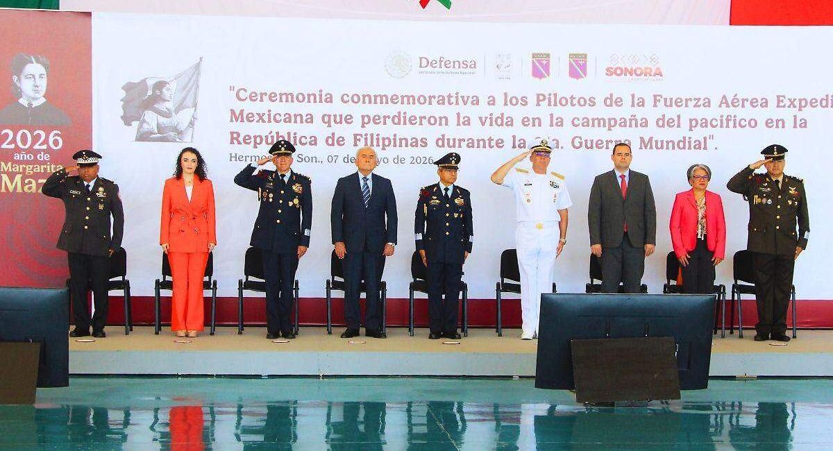 Conmemoran en Hermosillo a los pilotos del Escuadrón 201 caídos en la Segunda Guerra Mundial