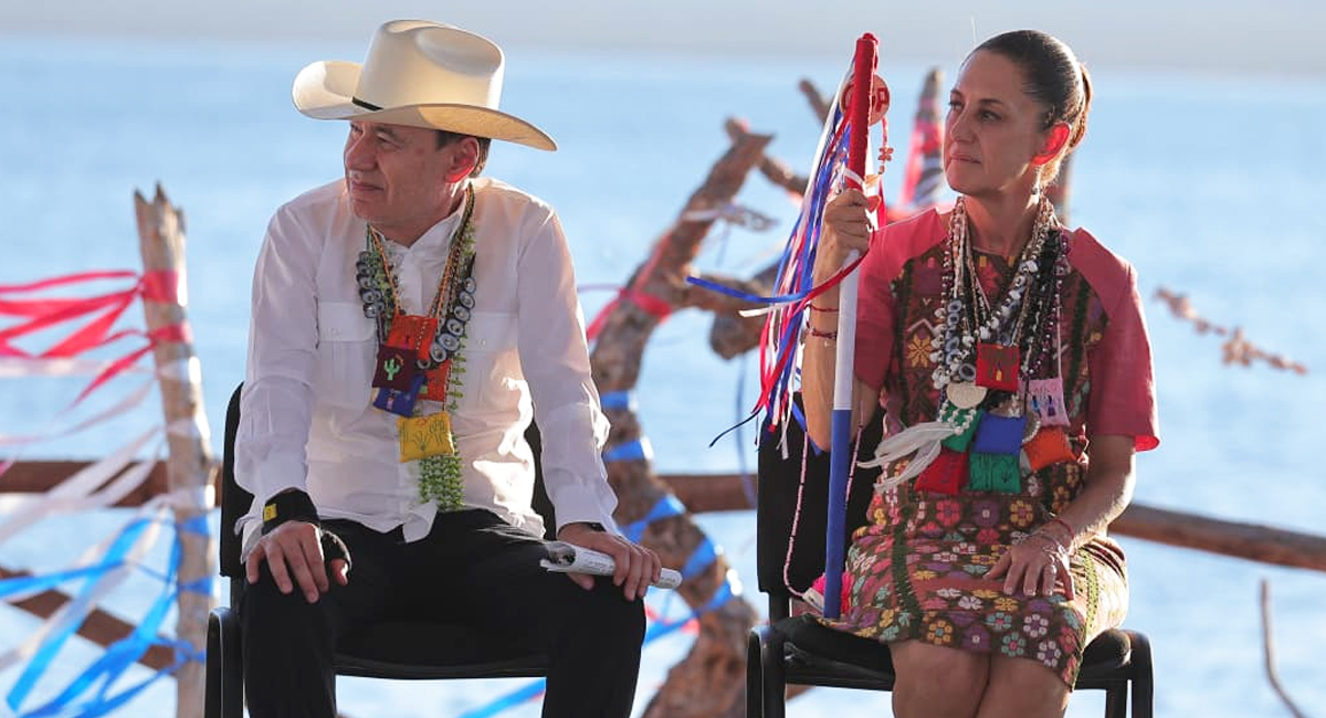 El gobernador Alfonso Durazo y la presidenta Claudia Sheinbaum