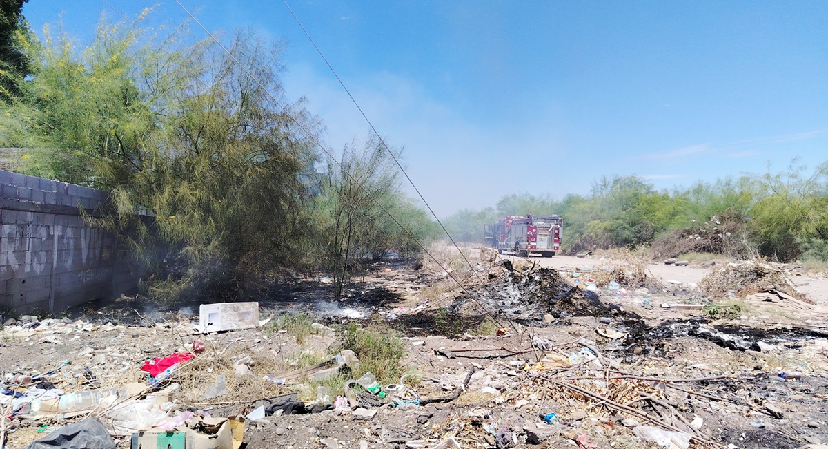 Aumentan incendios en casas abandonadas y lotes baldíos por altas temperaturas en Cajeme