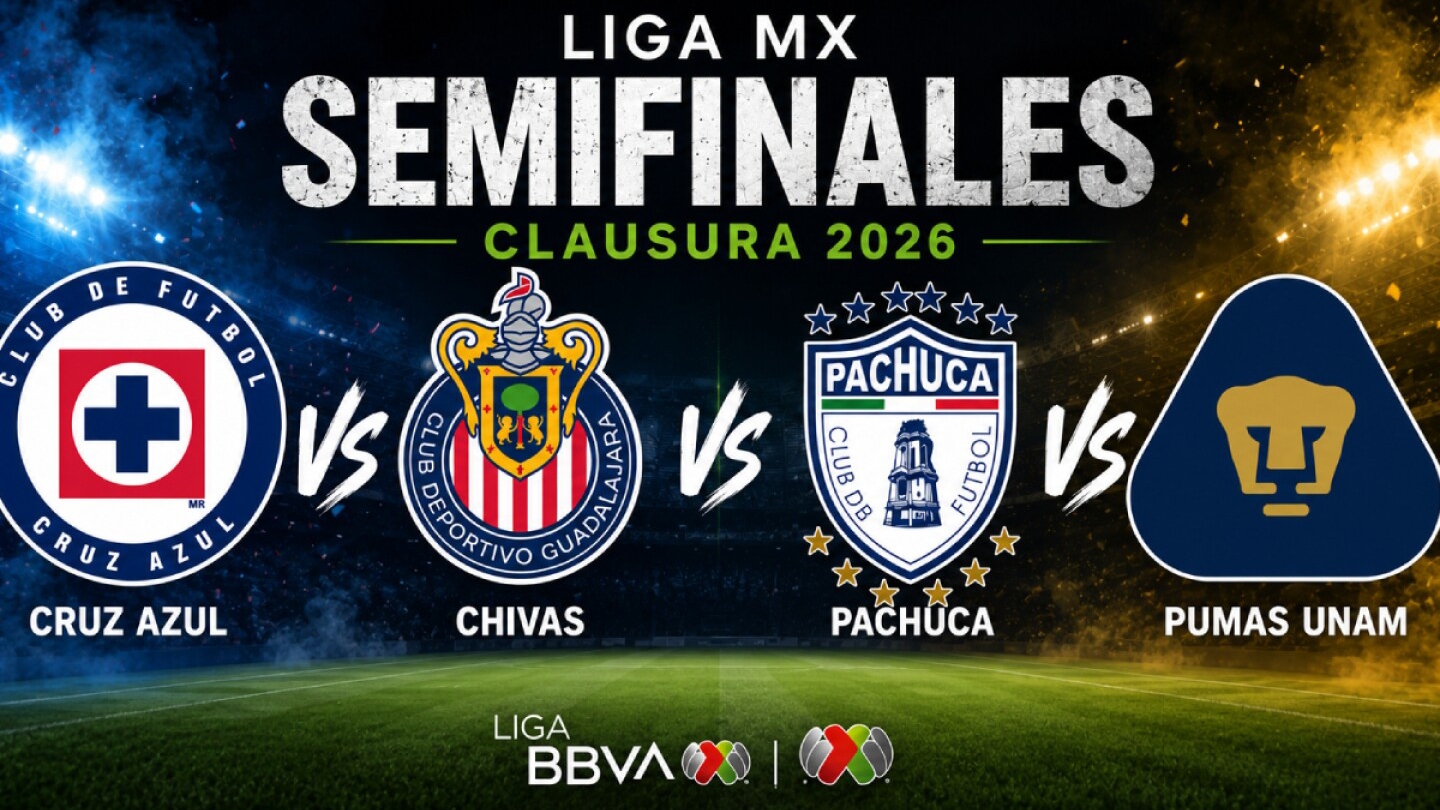 Semifinales Liga MX: Cruz Azul vs Chivas y Pumas vs Pachuca