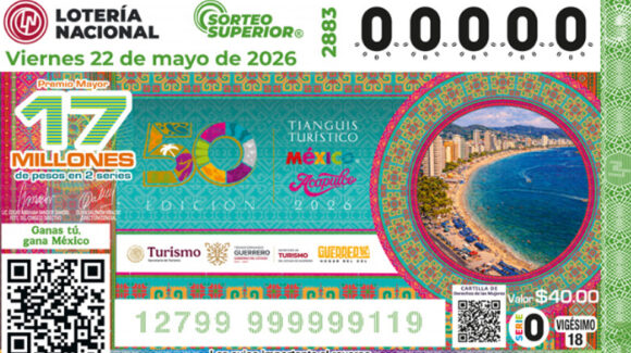 Lista COMPLETA de GANADORES del Sorteo Superior No. 2883 de la Lotería Nacional HOY viernes 22 de MAYO de 2026