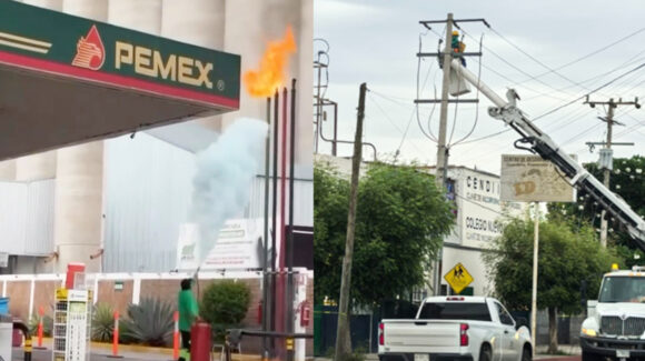 Conatos de incendio por caída de rayos en escuela y gasolinera de Ciudad Obregón