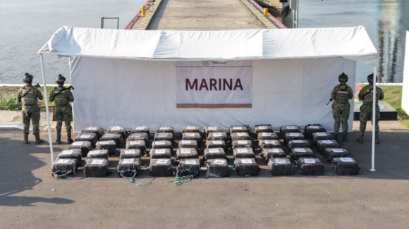 Secretaria de Marina asegura más de 7 toneladas de cocaína en Pacífico Mexicano