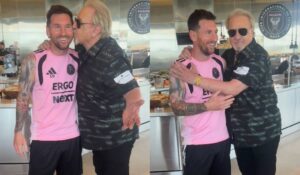 Así fue la emotiva reacción de Carlos Villagrán al conocer a Lionel Messi en Miami