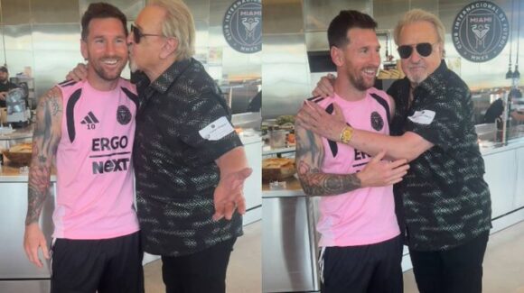 Así fue la emotiva reacción de Carlos Villagrán al conocer a Lionel Messi en Miami