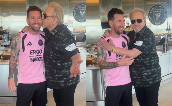 Así fue la emotiva reacción de Carlos Villagrán al conocer a Lionel Messi en Miami.