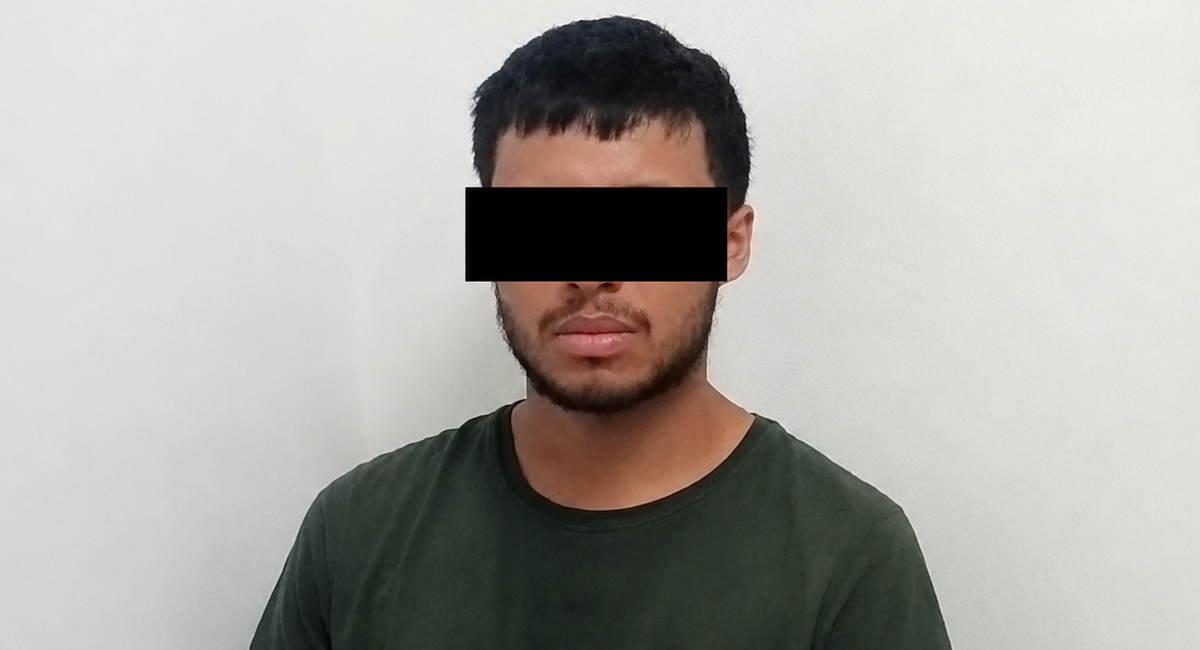 El hombre detenido por robo, Marcelino 'N', de 26 años de edad
