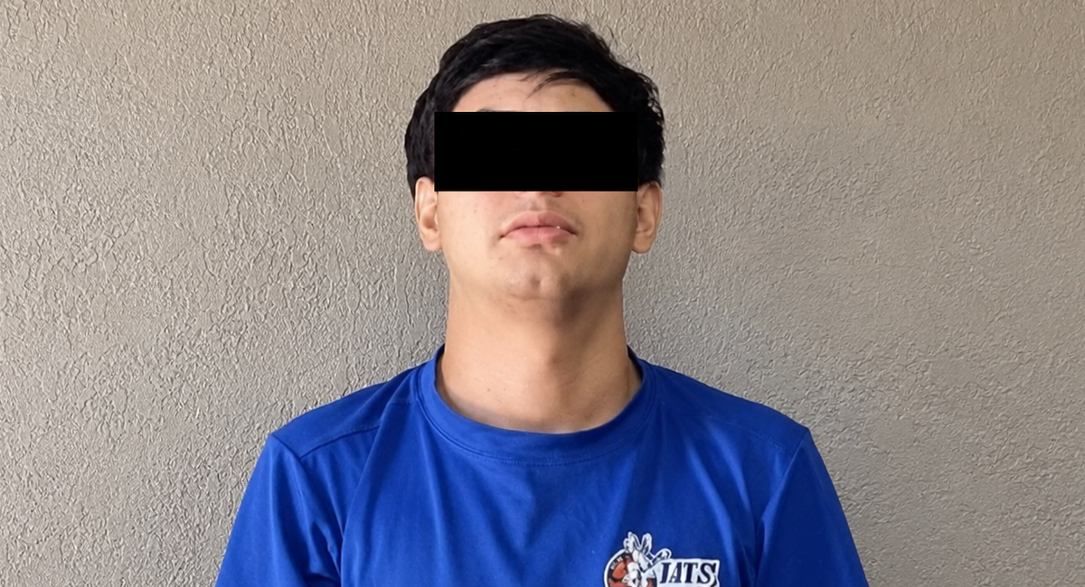 El hombre detenido, Josué David 'N', alias 'El Caritas' o 'El 17', de 23 años de edad