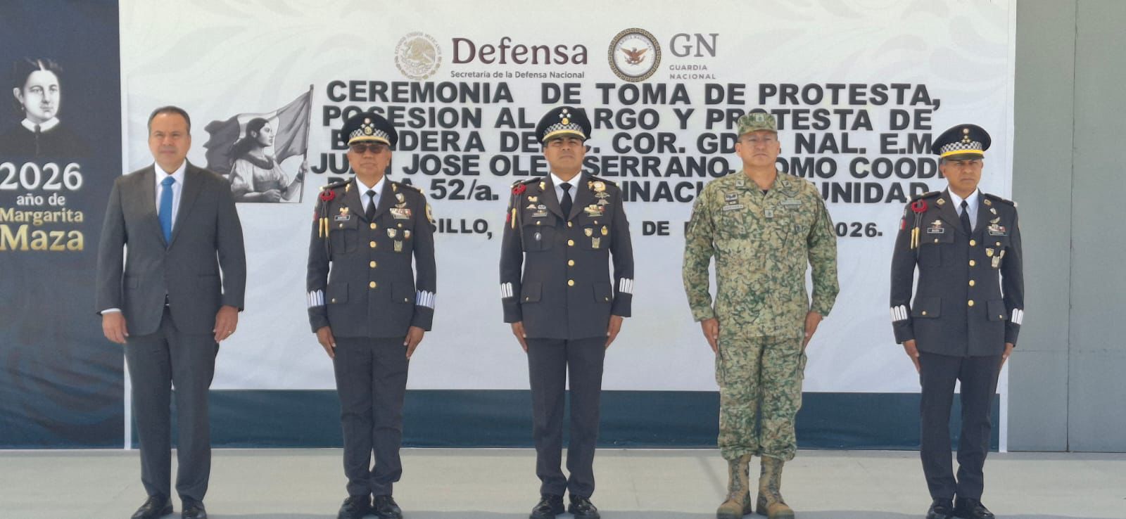 Rinde protesta nuevo coordinador de G.N. en Hermosillo