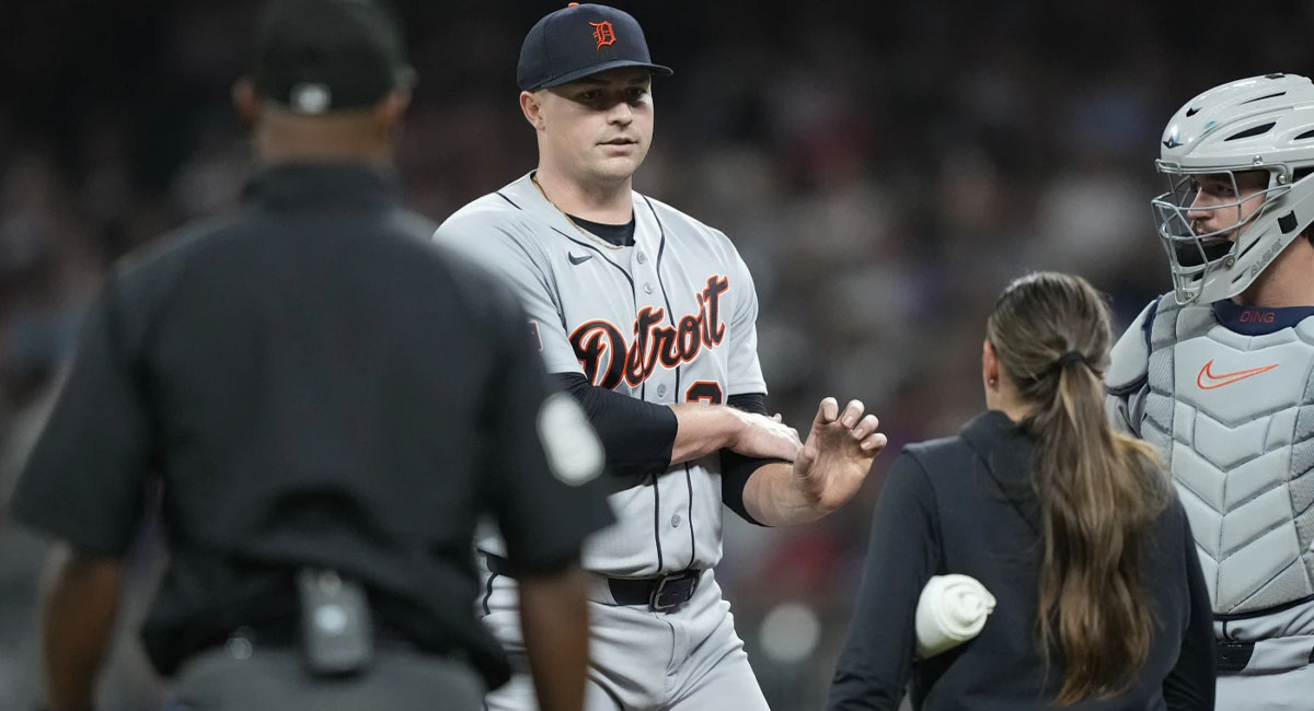 Skubal se resintió del codo en su última salida