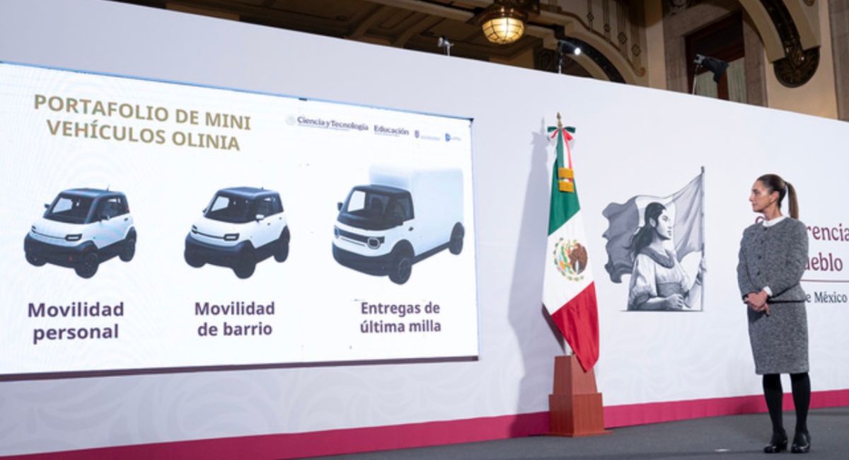 Sheinbaum anuncia avances del auto eléctrico Olinia