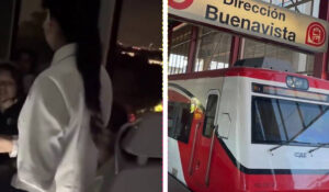 VIDEO: Tren Suburbano al AIFA sufre falla y deja a pasajeros atrapados; tuvieron que romper ventana