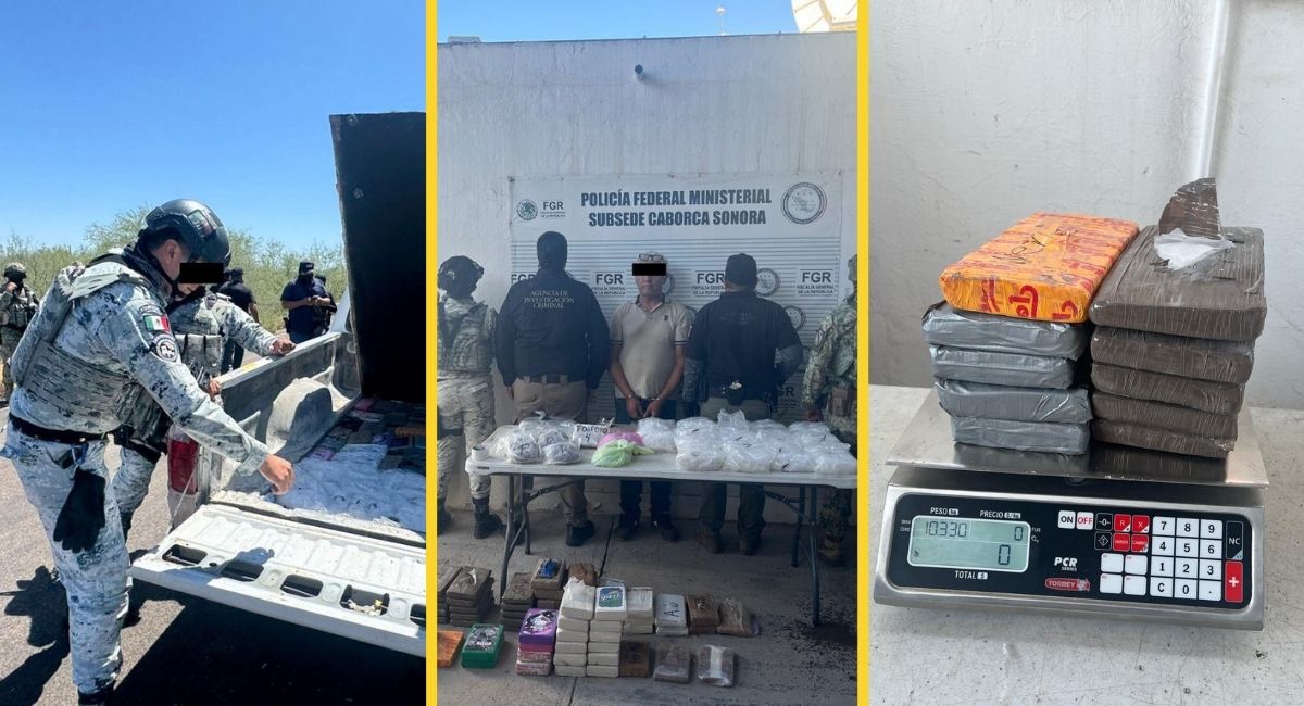 Guardia Nacional y Ejército realizan decomiso de droga en Sonora