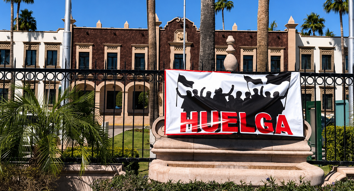 La huelga de trabajadores de la Unison inició recientemente en Hermosillo