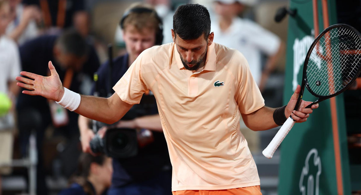 Djokovic festejó con un baile, después de imponerse al francés Mpetshi Perricard